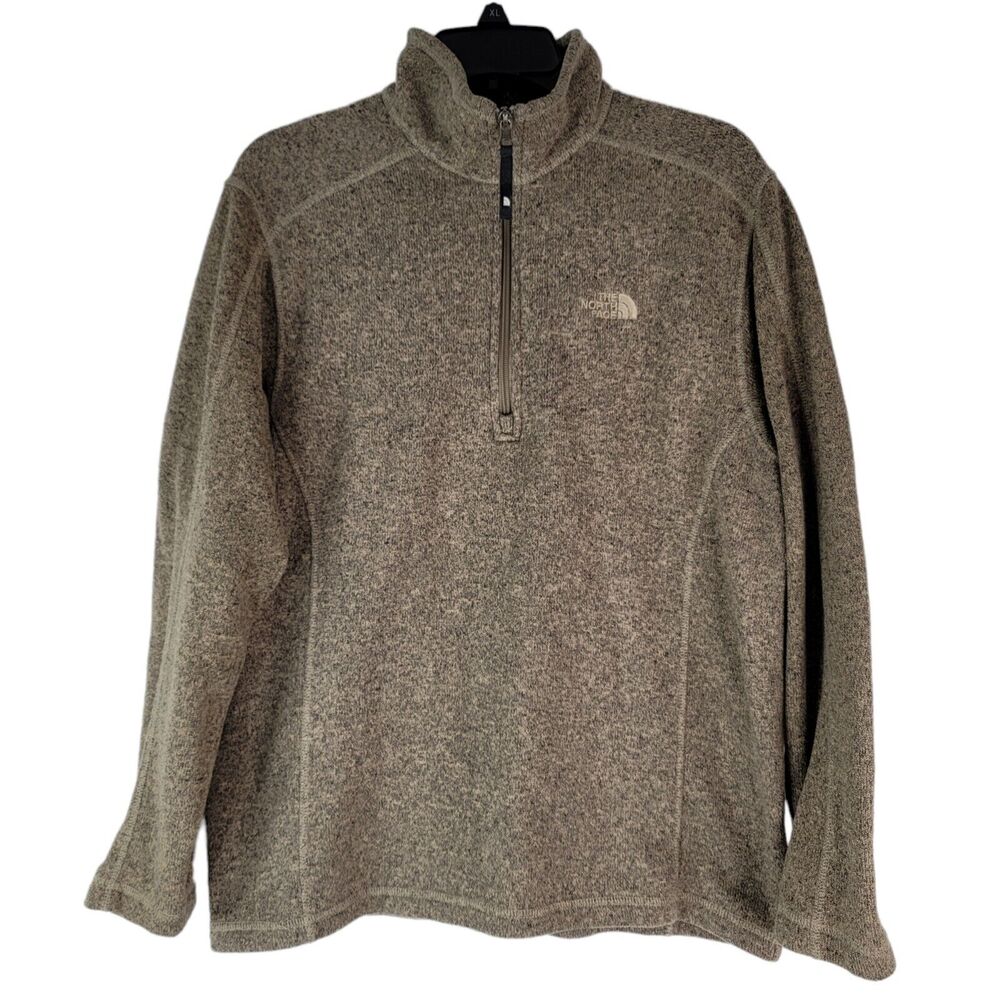 The North Face Sweater Mens M Brown Fleece Pullover Quarter Zip Gorpcore Outdoor